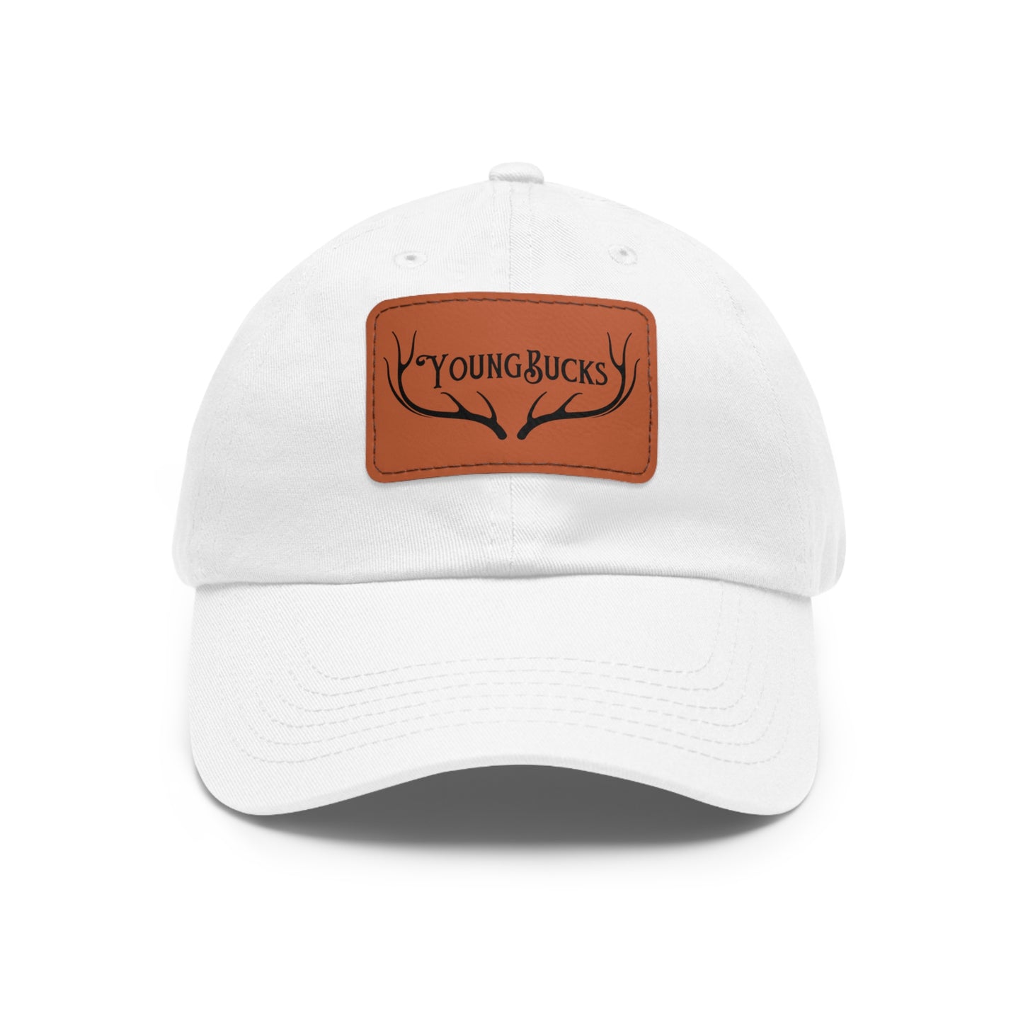 YoungBucks Dad Hat with Leather Patch (Rectangle)