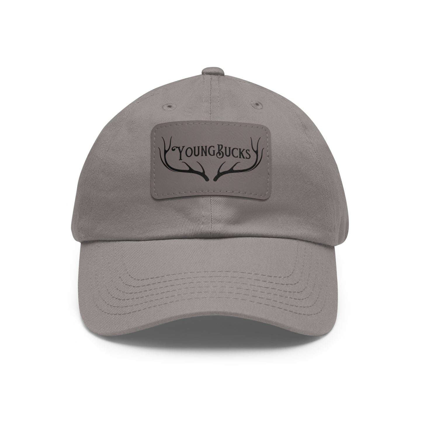 YoungBucks Dad Hat with Leather Patch (Rectangle)