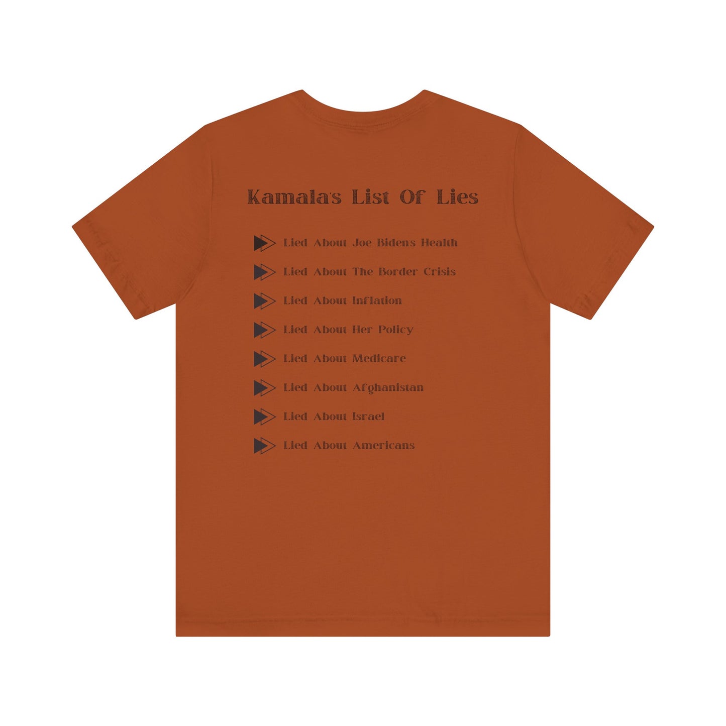 Kamala's List Of Lies T-Shirt